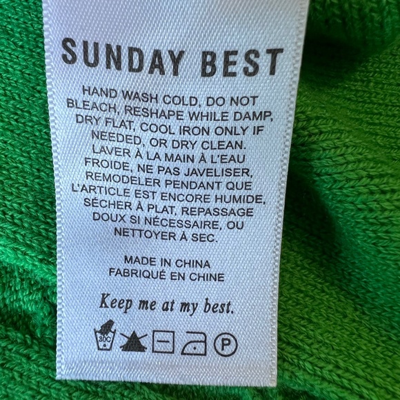 Aritzia Sunday Best Winston Green Cable Knit Sweater Vest - Picture 7 of 8